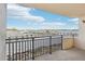 Balcony with water views and a metal railing at 612 Marina Point Dr # 6120, Daytona Beach, FL 32114