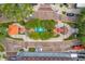 Overhead view of a charming town square with lush landscaping at 688 Orange Belt Loop, Winter Garden, FL 34787