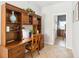Home office with built-in desk and shelving at 8007 Acadia Estates Ct, Kissimmee, FL 34747