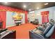 Home theater features reclining seats and a large projection screen for the ultimate movie experience at 8007 Acadia Estates Ct, Kissimmee, FL 34747