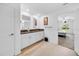 Modern bathroom with double vanity and shower at 1856 Red Loop, Lakeland, FL 33801