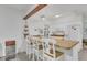 Galley kitchen with light wood countertops and white cabinets at 270 N 1St St, Lake Mary, FL 32746