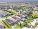 Aerial view of the community, featuring the home's location, pools, and nearby recreational facilities at 220 Clawson Way, Kissimmee, FL 34747