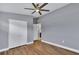 Modern bedroom with hardwood floors and closet at 2707 Illinois St, Orlando, FL 32803