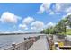 Picturesque view of a tranquil lake from a community dock, a perfect spot for relaxation and recreation at 13427 Blue Heron Beach Dr # 2106, Orlando, FL 32821