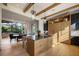 Spacious kitchen with a large island, wood cabinets, and open concept design at 1691 Chestnut Ave, Winter Park, FL 32789