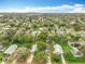 Wide aerial view of a residential neighborhood, showcasing the property's location among lush greenery at 748 Neuse Ave, Orlando, FL 32804