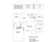 Floor plan of a house showing bedroom, kitchen, dining area, living room and garage dimensions at 20184 Sw 57 St, Dunnellon, FL 34431