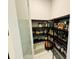 Well-organized walk-in pantry with ample shelving and storage space for food and kitchen supplies at 16832 Bolsena Dr, Bella Collina, FL 34756