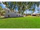 Large backyard with green lawn offering plenty of space for outdoor activities at 1132 Avenue K # A, Haines City, FL 33844