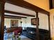 Cozy living room with a comfortable leather sofa and stylish decor at 1818 Lago Ct, St Cloud, FL 34769