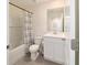 Bathroom with shower/tub combo and single sink vanity at 6677 Sw 81St Loop, Ocala, FL 34476
