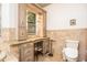 Powder room with a built-in vanity and cabinet storage at 445 Se 98Th Ave, Webster, FL 33597