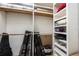 Organized closet with shelving, clothing rods, and plenty of storage space at 445 Se 98Th Ave, Webster, FL 33597