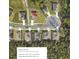 Aerial view showing the property lines, neighboring houses, and lot dimensions of the property at 805 Baylor Dr, Deltona, FL 32725