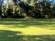 Lush front yard with vibrant green grass and mature trees, creating a serene and inviting outdoor space at 3 Lakeside Dr, Ocala, FL 34482