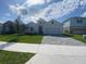 Charming single-story home featuring a gray exterior, well-maintained lawn, and a two-car garage at 4910 Lyric Dr, Mascotte, FL 34753