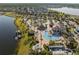 Aerial view of community amenities featuring pools, recreational areas, and surrounding neighborhoods at 3120 Paradox Cir # 307, Kissimmee, FL 34746