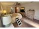 Comfortable main bedroom featuring closet, neutral walls, carpeted floors, and ceiling fan at 738 Adidas Rd, Winter Springs, FL 32708