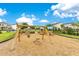 Neighborhood playground with swings and play structures on wood chips at 11865 Ginsberg Pl, Orlando, FL 32832
