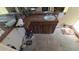 Bathroom needing remodeling with wood vanity, white sink, and a large framed mirror at 20045 Sw 88Th Place Rd, Dunnellon, FL 34431