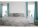 Bedroom featuring queen bed, matching curtains, and neutral color palette for comfort at 4500 Monado Dr, Kissimmee, FL 34746
