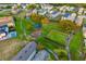 Gorgeous aerial view showcasing the community's park and playground at 1514 Corolla Ct, Reunion, FL 34747