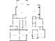 First-floor plan including kitchen, living room, basketball court, and arcade at 1514 Corolla Ct, Reunion, FL 34747