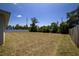 Expansive backyard with potential for landscaping and outdoor activities, surrounded by mature trees and a privacy fence at 13257 Sw 29Th Cir, Ocala, FL 34473
