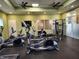 Gym features modern cardio equipment, weight machines, and a wall-mounted TV, creating a balanced workout environment at 8166 Sw 80Th Ter, Ocala, FL 34476