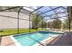 Inviting pool and spa area with a screened enclosure, providing a private and relaxing outdoor oasis for homeowners at 1450 Rolling Fairway Dr, Davenport, FL 33896