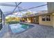 Lovely screened-in pool boasts brick pavers, a spacious backyard, and tranquil privacy at 2899 Sw 66 St, Ocala, FL 34476