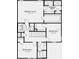 Detailed floor plan showcasing the layout of the second floor featuring bedrooms, bathrooms, and laundry room at 5133 Forget Me Not Ave, Lake Hamilton, FL 33851