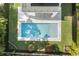 Overhead shot of backyard pool featuring clean lines and patio at 1521 Chestnut Ave, Winter Park, FL 32789