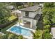 A modern two-story home with a private pool and balcony overlooking the backyard at 1521 Chestnut Ave, Winter Park, FL 32789