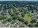 Expansive aerial view of a community dotted with mature trees and well-spaced homes at 3905 Westerham Dr, Clermont, FL 34711