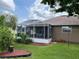 Spacious backyard with a screened-in patio at 17430 Se 110Th Ter, Summerfield, FL 34491