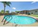 Sparkling pool with a screened-in patio, turf, and well-maintained yard, perfect for outdoor enjoyment at 219 Vermont Ave, St Cloud, FL 34769