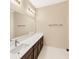 Bathroom vanity featuring modern fixtures, ample counter space, and warm-toned cabinets at 2960 Boating Blvd, Kissimmee, FL 34746