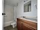 Compact bathroom featuring a shower/tub combination, vanity, and toilet at 1925 Laredo Dr, Deltona, FL 32738