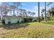 The home features a large grassy backyard, surrounded by trees and lush greenery at 641 Jackson St, Eustis, FL 32726