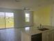Modern kitchen with stainless steel dishwasher and sink overlooking the backyard at 3069 Caribbean Soul Dr, Kissimmee, FL 34747