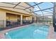 Sparkling pool and spa area with covered patio, ideal for outdoor relaxation and enjoyment at 5545 Misty Oak Cir, Davenport, FL 33837