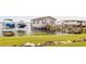 Waterfront homes with docks on a picturesque lakefront, ideal for boating and recreation at 1841 Moorings Ct, Clermont, FL 34711