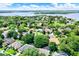 An aerial view showcasing a residential community with lush greenery and a scenic lake at 17426 Tailfeather Ct, Clermont, FL 34711