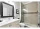 Elegant bathroom featuring a glass-enclosed shower, modern vanity, and stylish fixtures for a spa-like experience at 1485 Waukon Cir, Casselberry, FL 32707
