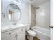 Well lit bathroom with modern vanity, faucet, and shower head at 1437 Abberton Dr, Orlando, FL 32837