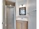 Clean bathroom with shower and vanity at 1920 E Edgewood Dr # A4, Lakeland, FL 33803