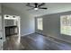 Spacious bedroom with ceiling fan and vinyl flooring at 7612 Glen Meadow Dr, Lakeland, FL 33810