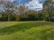 Green backyard with trees and wooden fence at 3703 White Oak Ct, Lake Wales, FL 33898